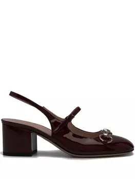 Gucci туфли с пряжкой Horsebit, красный