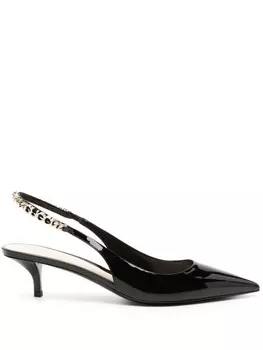 Gucci туфли Signoria 45 с ремешком на пятке, черный