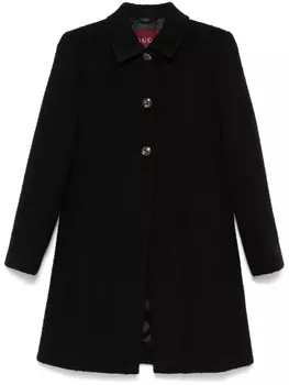 Gucci твидовое пальто, черный