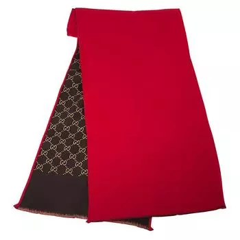GUCCI Вязаный шарф мужской красный