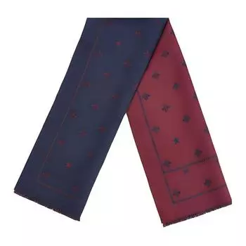 GUCCI Вязаный шарф мужской темно-красный/синие