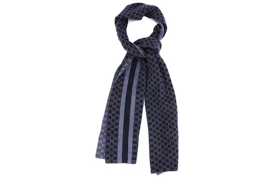 Шарф Gucci с логотипом, синий