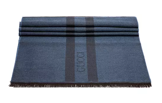 GUCCI вязаный шарф унисекс, Blue