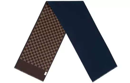 GUCCI вязаный шарф унисекс, Blue-brown - starry sky gift bag