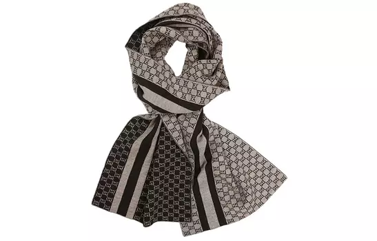 GUCCI вязаный шарф унисекс, Brown