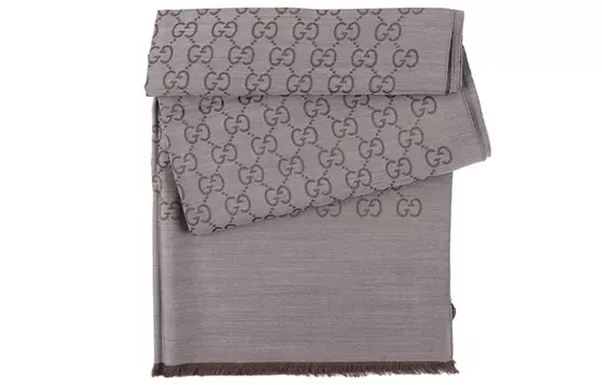 Шарф вязаный Gucci, серый