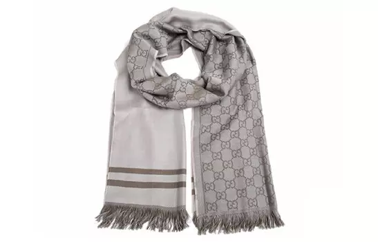GUCCI вязаный шарф унисекс, Gray