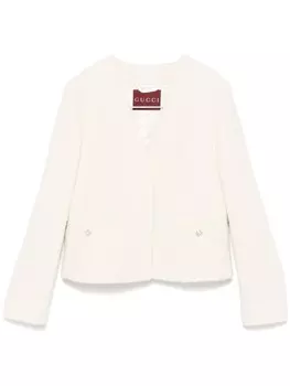 Gucci жакет Damier Boucl, белый