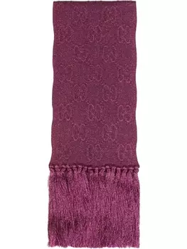 Gucci жаккардовый шарф, розовый