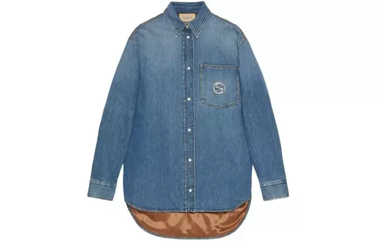 GUCCI Женская джинсовая куртка, цвет Blue