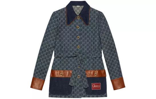 Женская джинсовая куртка GUCCI, темно-синий