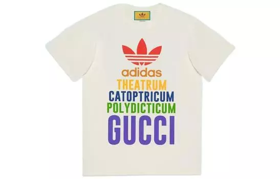 Футболка женская Adidas x Gucci, бежевый