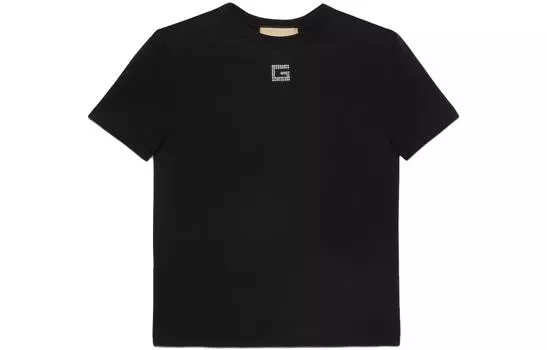 Футболка женская Gucci Square G-embellished, черный