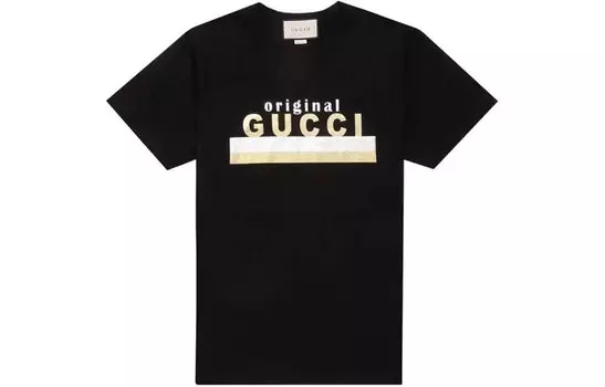 Футболка женская Gucci, черный / желтый / белый