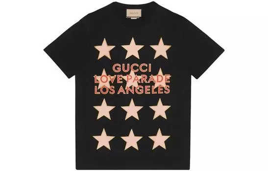 Футболка женская Gucci Love Parade, черный / кремовый