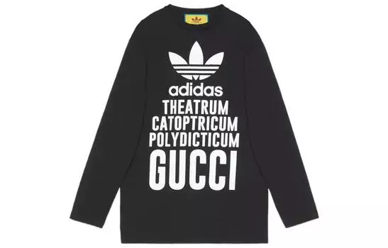 Футболка женская Adidas x Gucci, черный / белый