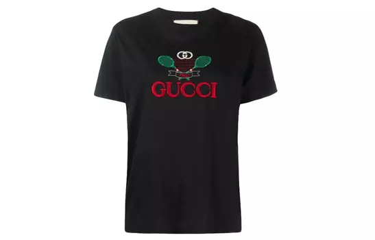 Футболка женская Gucci с принтом, черный