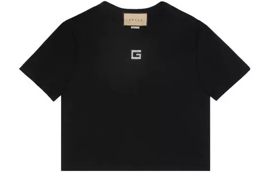 Футболка женская Gucci Square G, черный