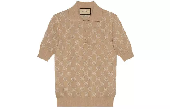 Футболка-поло женская Gucci, коричневый