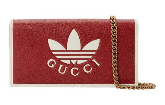 GUCCI Женская кожаная сумка через плечо, красная