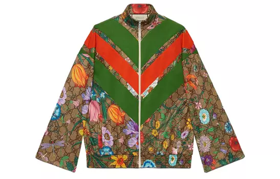 Куртка женская Gucci с принтом, коричневый