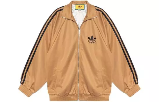 Куртка женская Gucci x Adidas, коричневый
