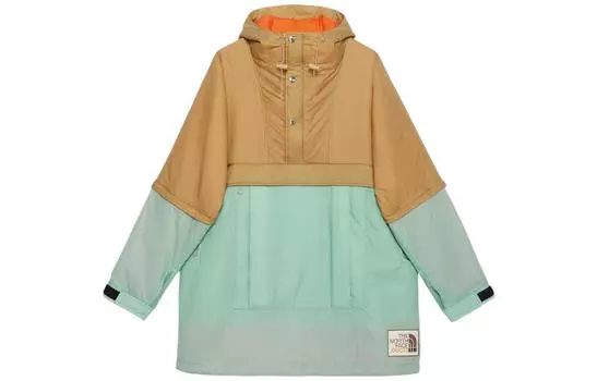 Анорак женский Gucci x The North Face, коричневый / бирюзовый