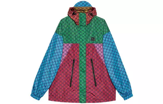 Куртка женская Gucci, синий / бордовый / зеленый