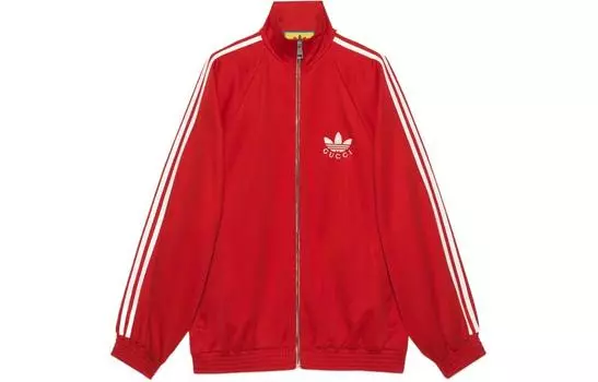 Куртка женская Gucci x Adidas, красный / белый