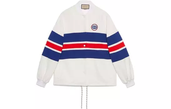Бомбер Gucci, белый / синий / красный