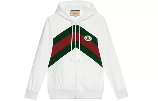 Куртка женская Gucci, белый / зеленый / красный