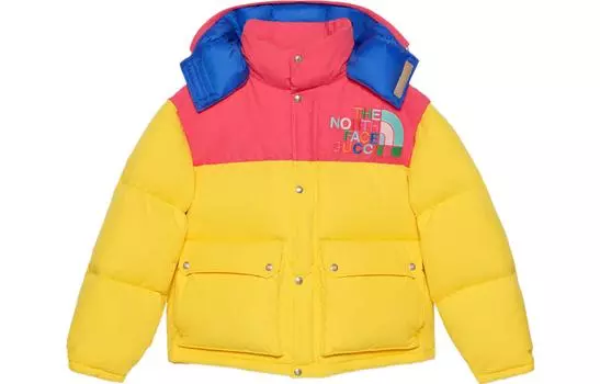 Куртка женская Gucci x The North Face, желтый / розовый / синий