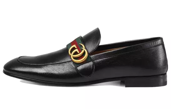 Лоферы женские Gucci с монограммой, черный