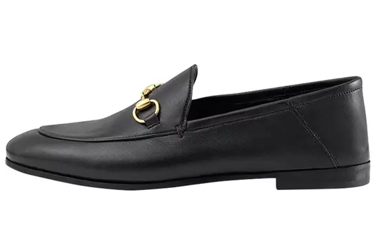 Туфли GUCCI Horsebit Slip On Loafer Black Leather