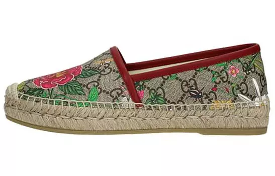 Эспадрильи женские Gucci Supreme, серо-бежевый