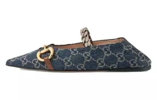 Туфли женские Gucci Horsebit, синий