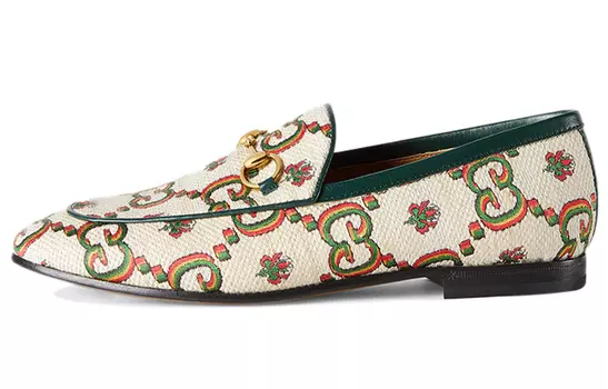 Туфли женские Gucci, бежевый / зеленый
