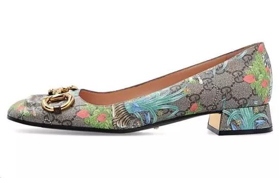 Туфли женские Gucci с принтом, серый