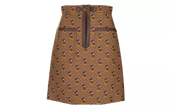 Юбка женская Gucci x Disney Mickey, коричневый