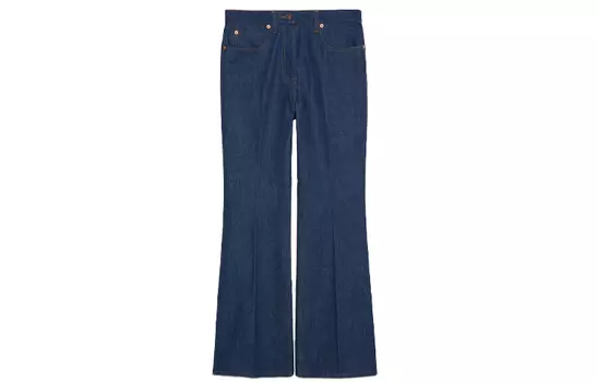 Джинсы женские Gucci Apple Patch, синий