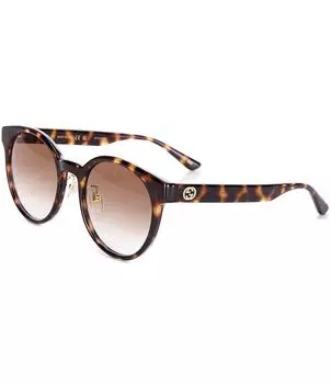Gucci Женские круглые солнцезащитные очки GG1339SK 54 мм, коричневый