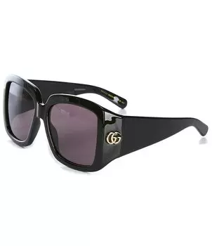 Gucci Женские квадратные солнцезащитные очки GG1402S GG Corner 55 мм, черный