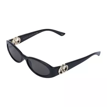 GUCCI Женские овальные солнцезащитные очки из ацетатного пластика, черные