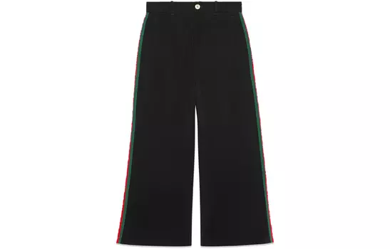 Брюки женские Gucci с полосами, черный / красный / зеленый