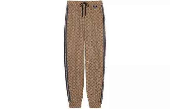 Брюки женские Adidas x Gucci, коричневый / черный