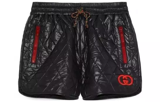 Шорты женские Gucci, черный / красный