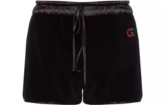 Шорты женские Gucci с логотипом, черный