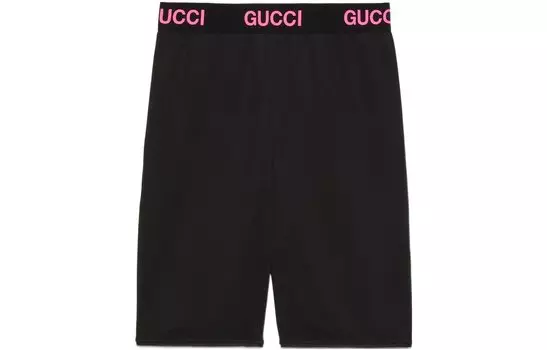 Шорты велосипедные Gucci женские, черный / розовый
