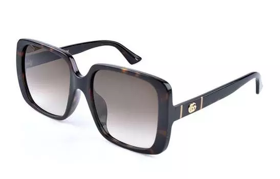 Очки солнцезащитные женские Gucci с чехлом, черный / коричневый