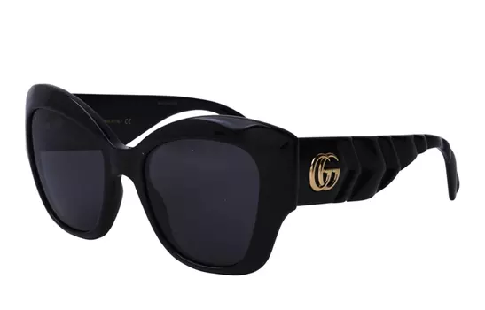 Очки солнцезащитные женские Gucci Cat Eye Oversized, черный